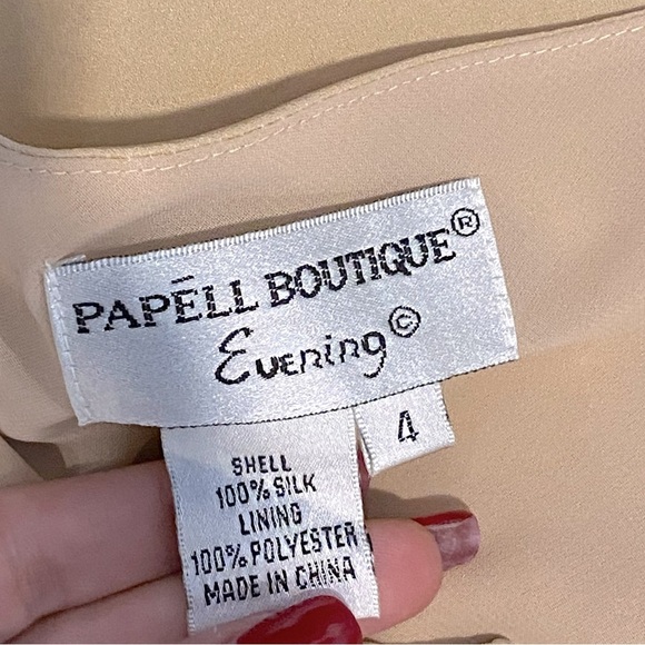 Adrianna Papell Silk Draped Surplice Wrap Cocktail Dress Vintage 90’s - Picture 11 of 12